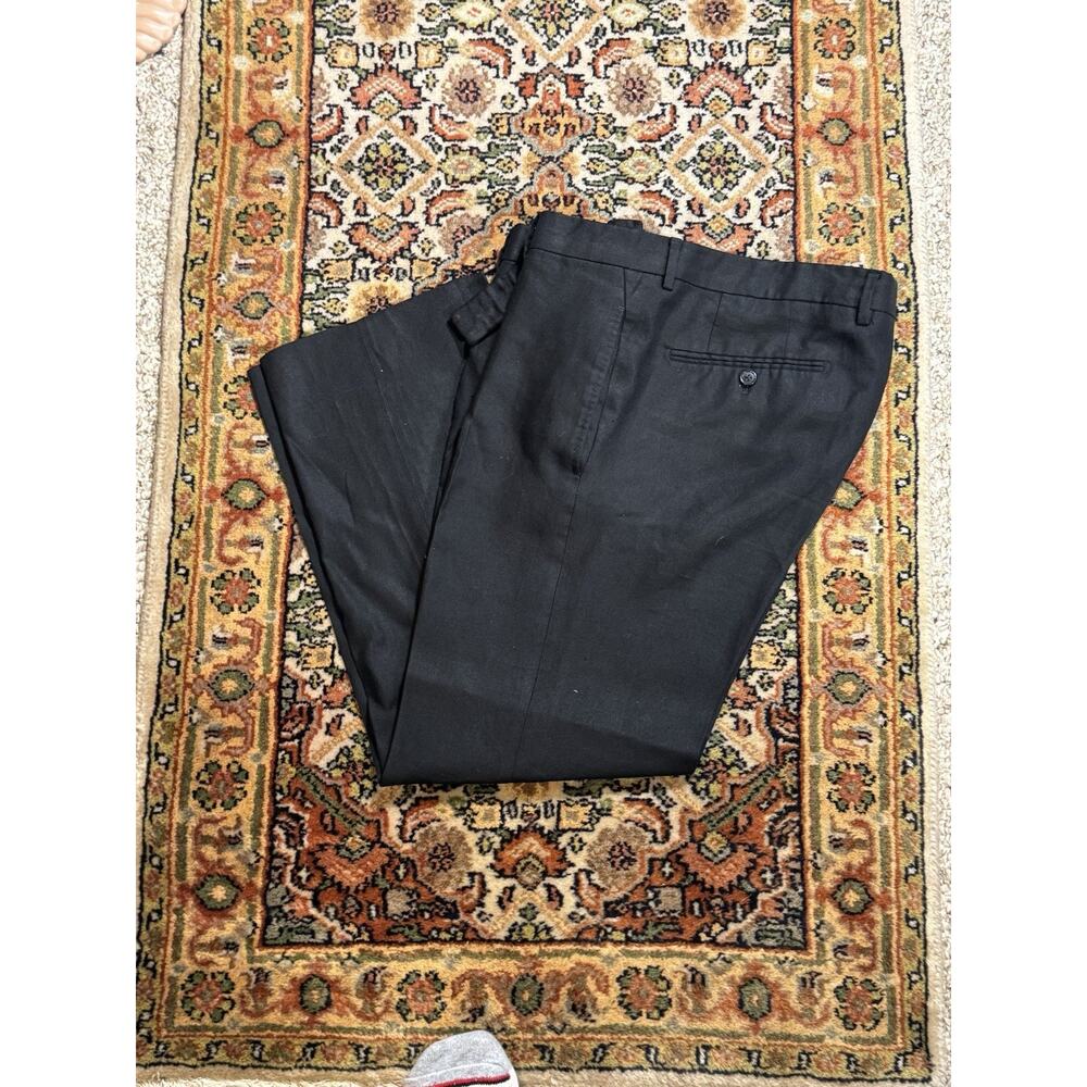 Tom Ford Black 100% Linen Trousers 54R 37 Waist 28.5 Inseam Suit Pants